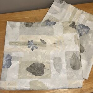 Croscill SPA LEAF Green‎ Blue Leaves Nature (2) Lined Curtains Panels 39x84